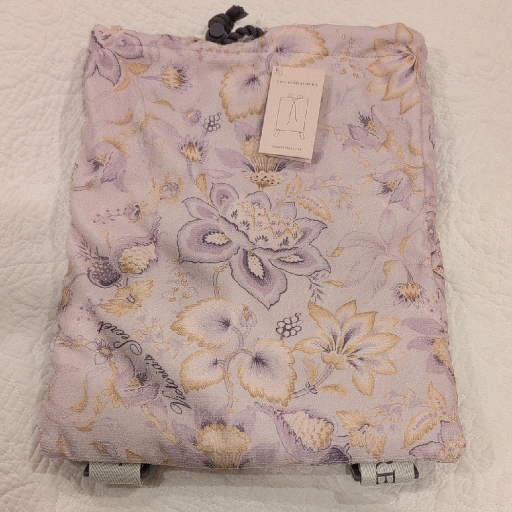 Floral Lavender and Gold Blanket